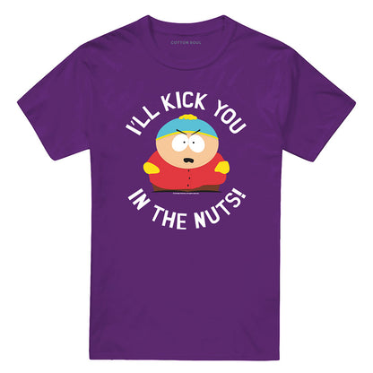Purple - Front - South Park Unisex Adult I´ll Kick You In The Nuts! T-Shirt