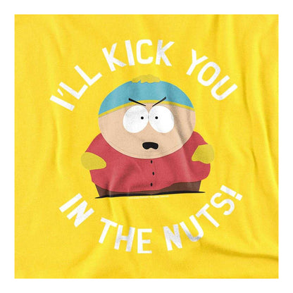 Yellow - Side - South Park Unisex Adult I´ll Kick You In The Nuts! T-Shirt