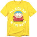 Yellow - Front - South Park Unisex Adult I´ll Kick You In The Nuts! T-Shirt