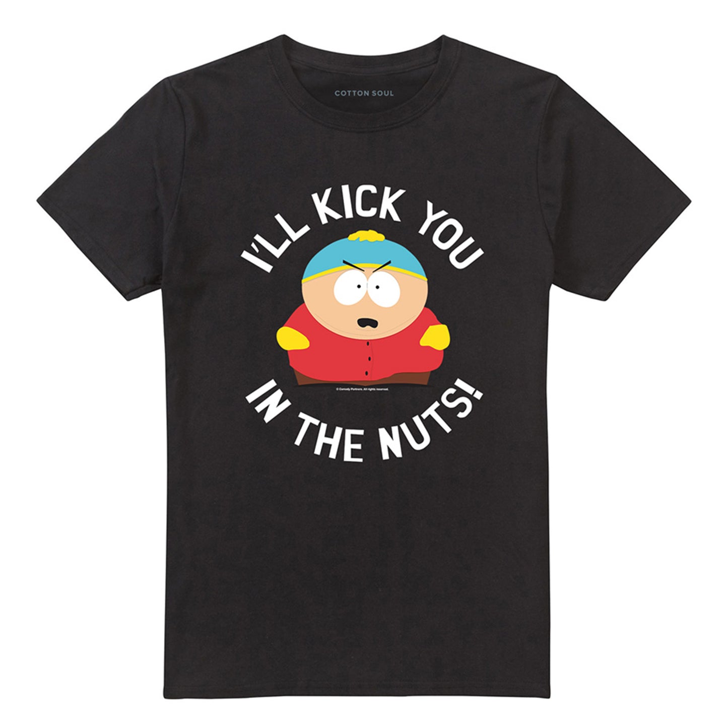 Black - Front - South Park Unisex Adult I´ll Kick You In The Nuts! T-Shirt