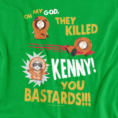 Kelly Green - Side - South Park Unisex Adult Dead Kenny T-Shirt