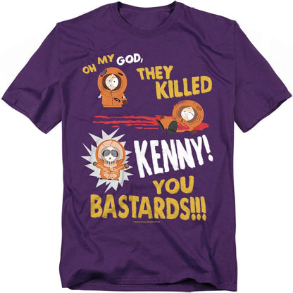 Purple - Front - South Park Unisex Adult Dead Kenny T-Shirt