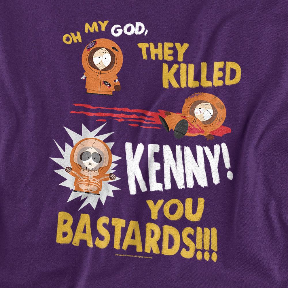 Purple - Side - South Park Unisex Adult Dead Kenny T-Shirt