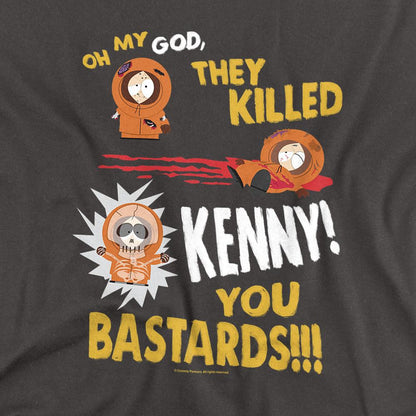 Charcoal - Side - South Park Unisex Adult Dead Kenny T-Shirt