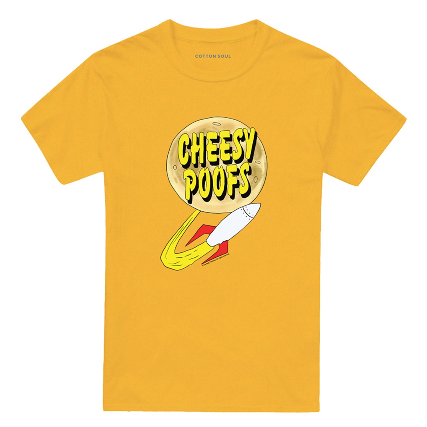 Gold - Front - South Park Unisex Adult Cheesy Poofs T-Shirt