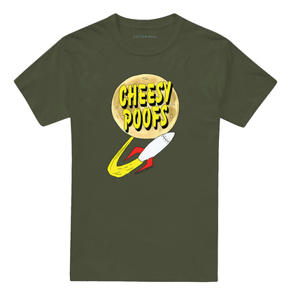 Military Green - Front - South Park Unisex Adult Cheesy Poofs T-Shirt