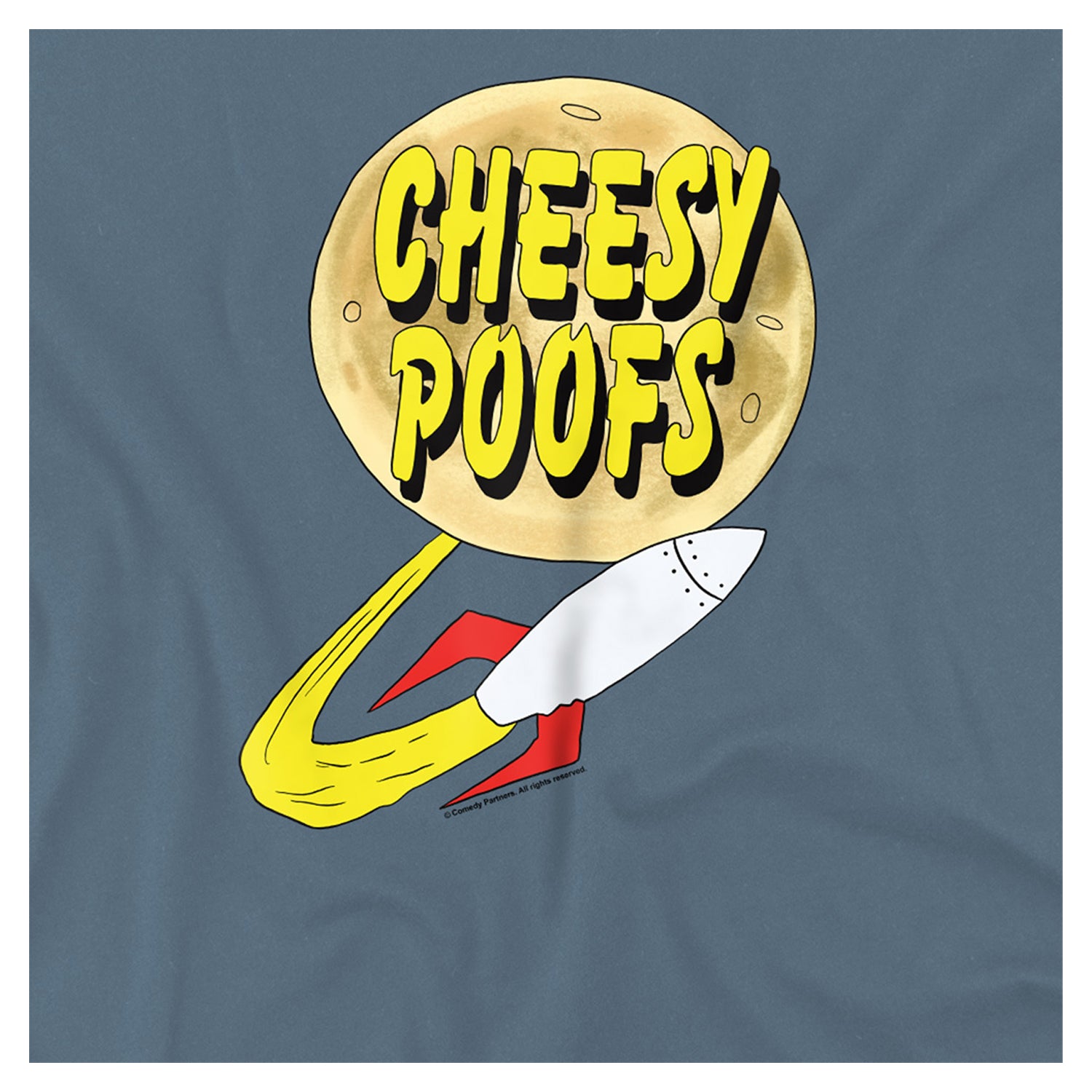 Carolina Blue - Side - South Park Unisex Adult Cheesy Poofs T-Shirt