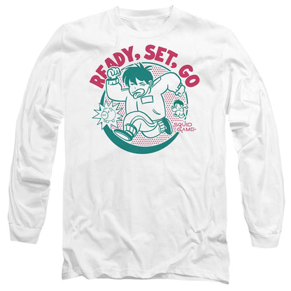 White - Front - Squid Game Unisex Adult Season Three Ready Set Go Long-Sleeved T-Shirt