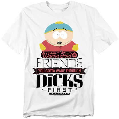 White - Front - South Park Unisex Adult Wade Through Dicks T-Shirt