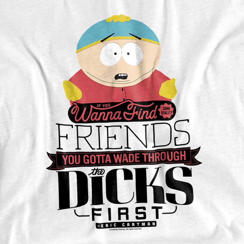 White - Side - South Park Unisex Adult Wade Through Dicks T-Shirt