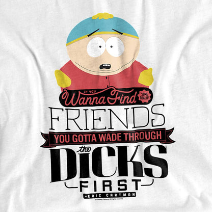 White - Side - South Park Unisex Adult Wade Through Dicks T-Shirt