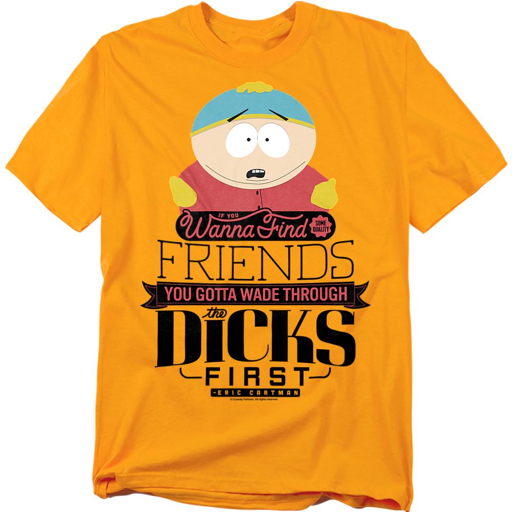 Gold - Front - South Park Unisex Adult Wade Through Dicks T-Shirt