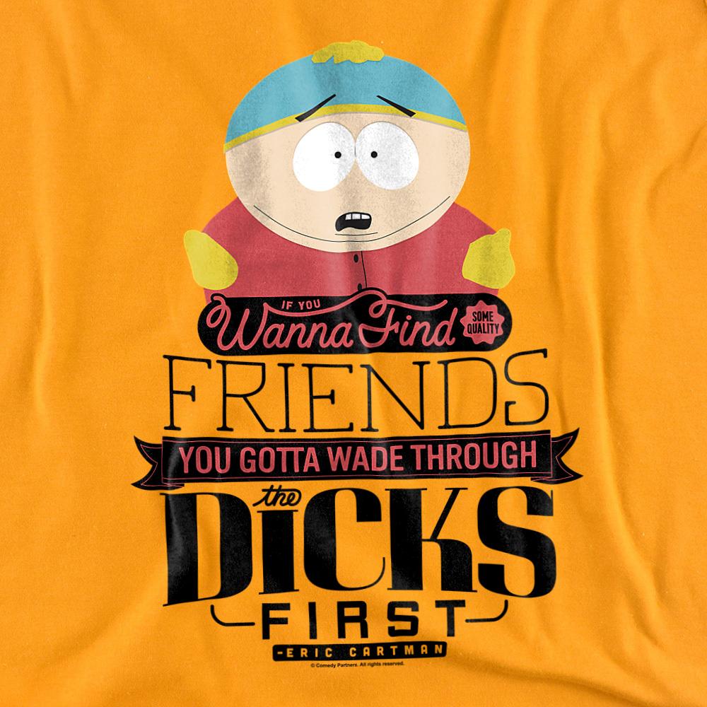 Gold - Side - South Park Unisex Adult Wade Through Dicks T-Shirt