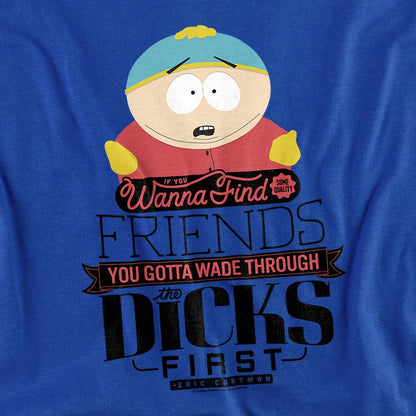 Royal Blue - Side - South Park Unisex Adult Wade Through Dicks T-Shirt