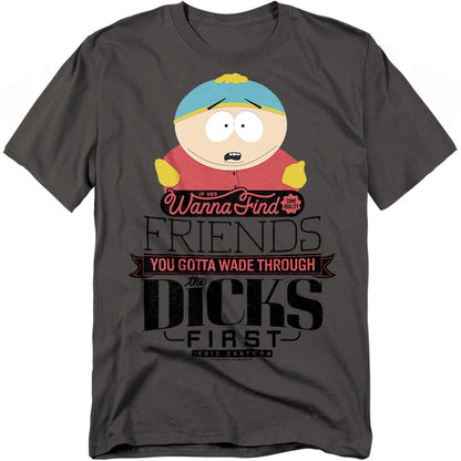 Charcoal - Front - South Park Unisex Adult Wade Through Dicks T-Shirt