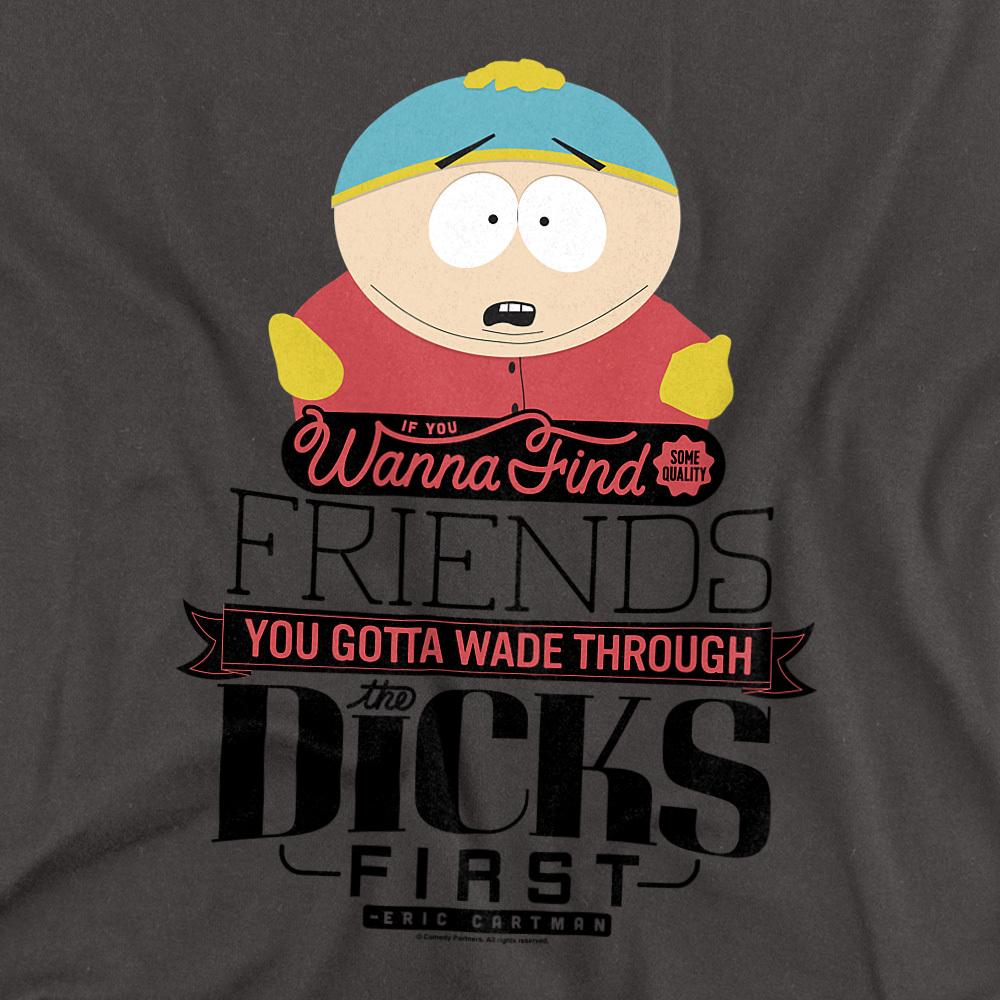 Charcoal - Side - South Park Unisex Adult Wade Through Dicks T-Shirt