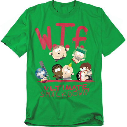 Kelly Green - Front - South Park Unisex Adult WTF Ultimate Smackdown T-Shirt