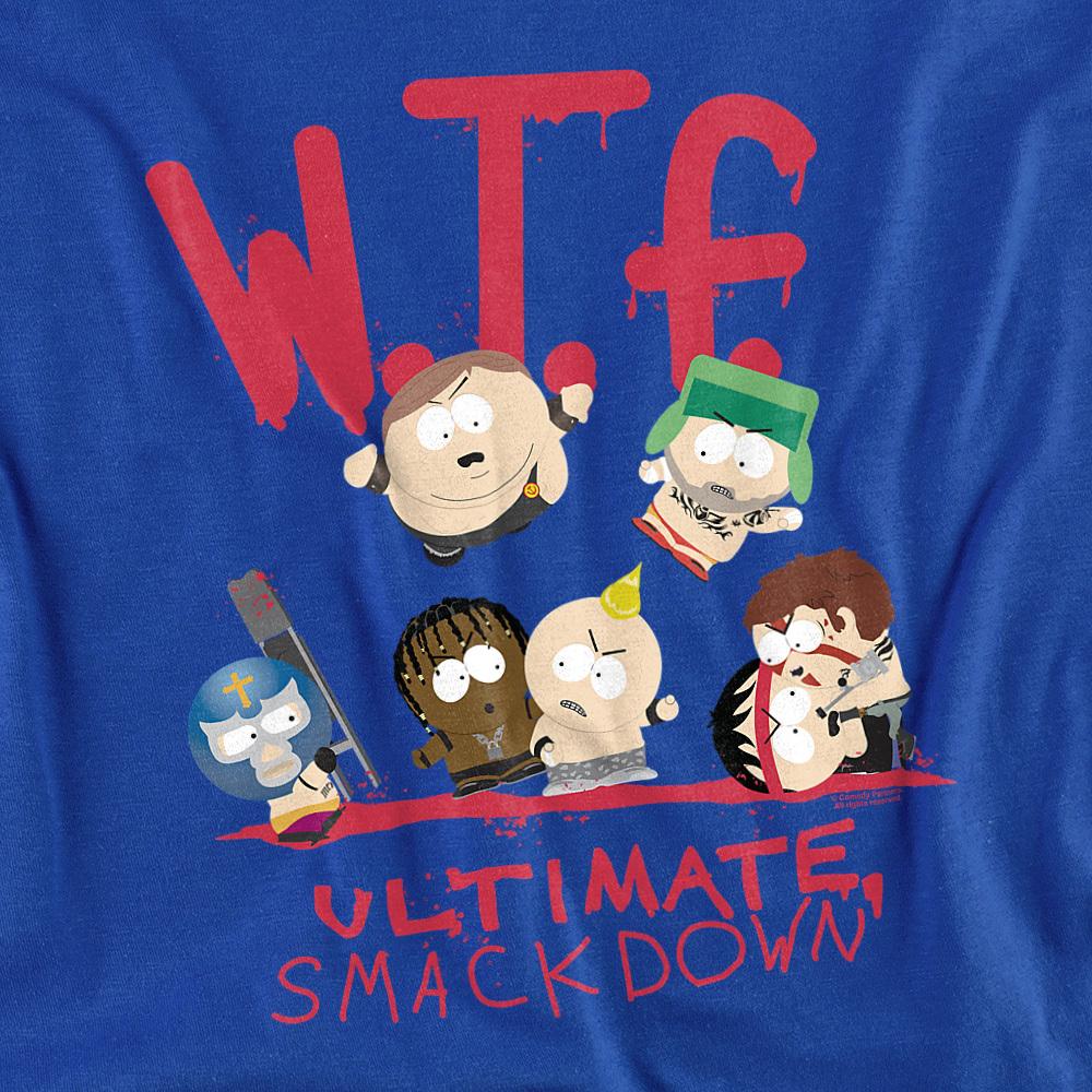 Royal Blue - Side - South Park Unisex Adult WTF Ultimate Smackdown T-Shirt