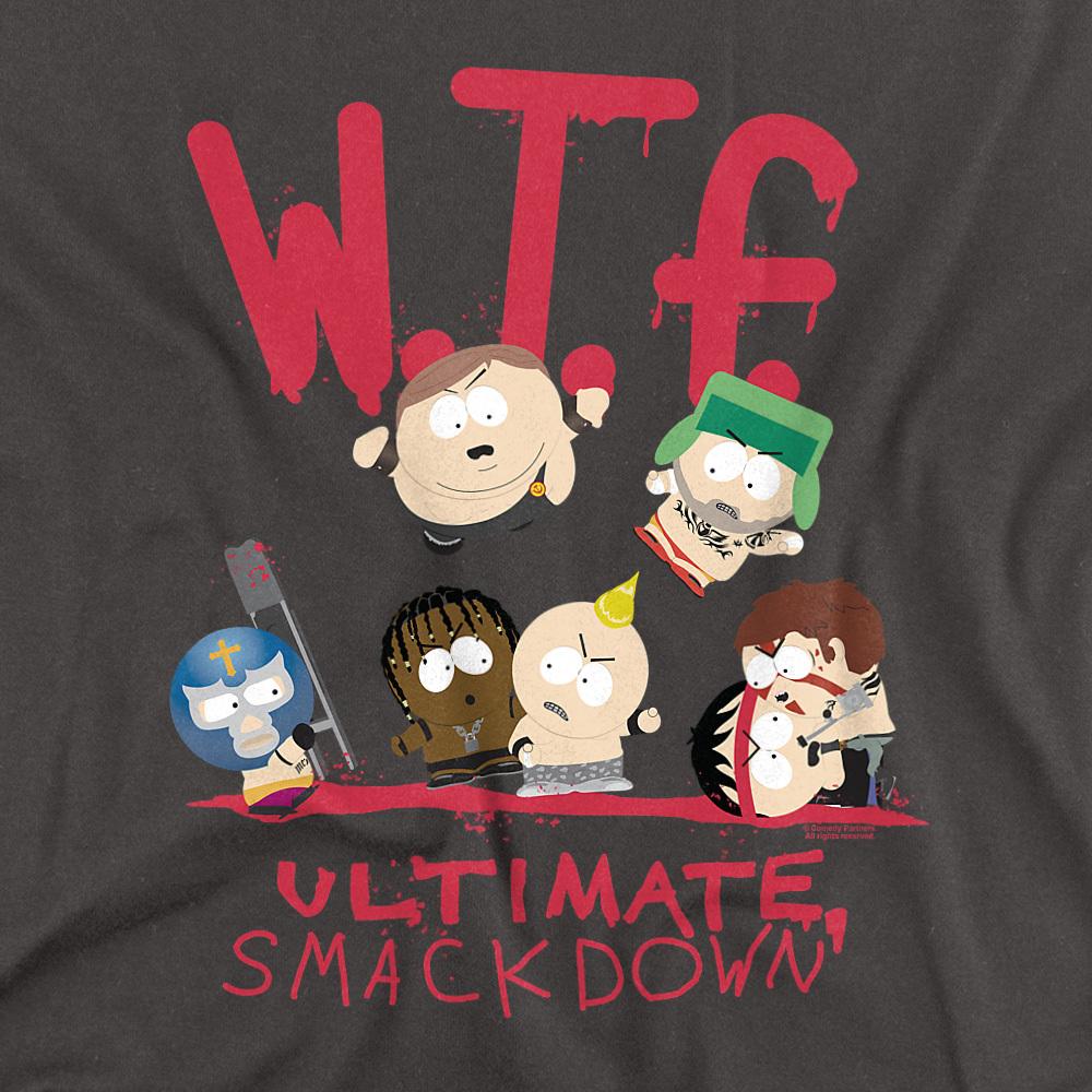 Charcoal - Side - South Park Unisex Adult WTF Ultimate Smackdown T-Shirt