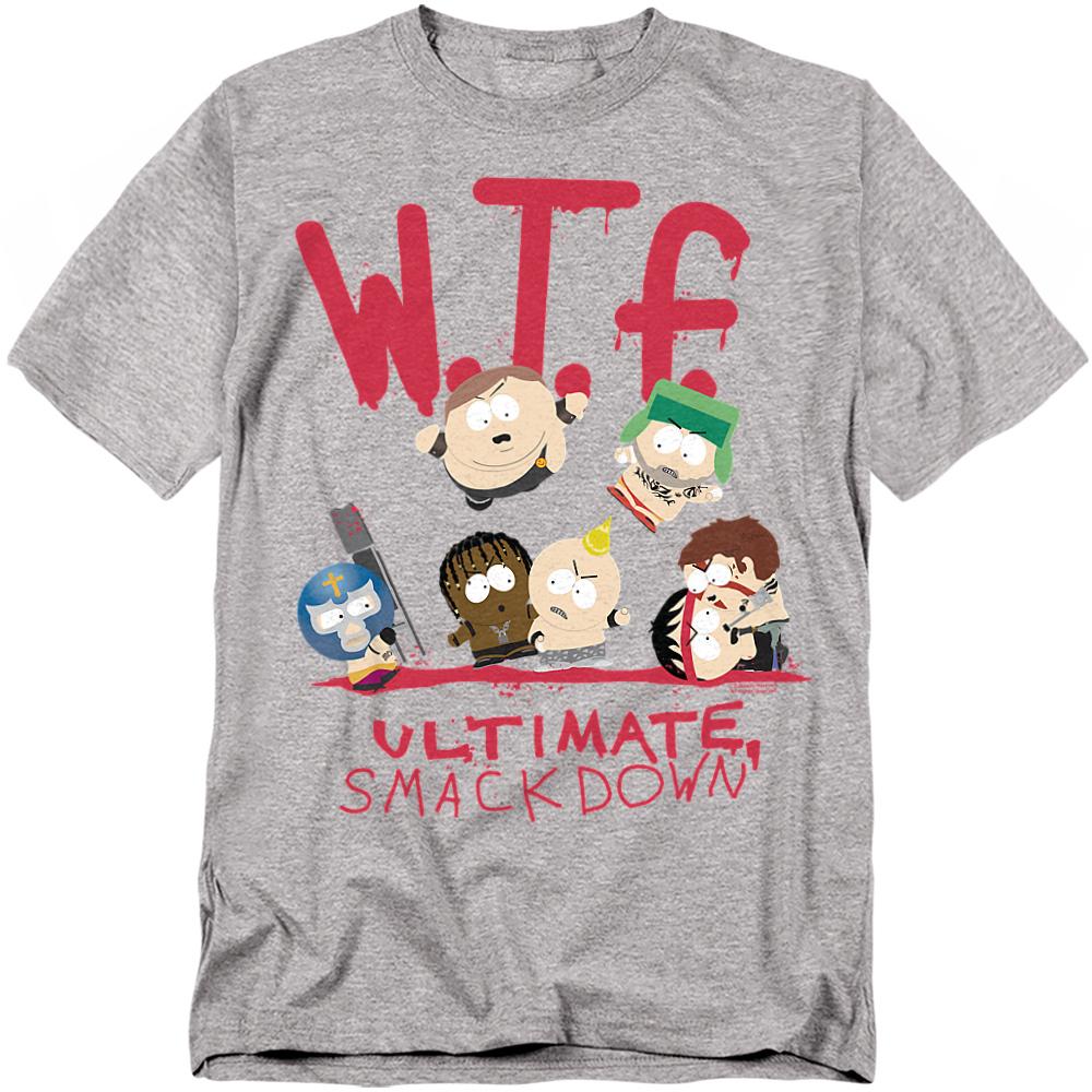 Athletic Heather - Front - South Park Unisex Adult WTF Ultimate Smackdown T-Shirt