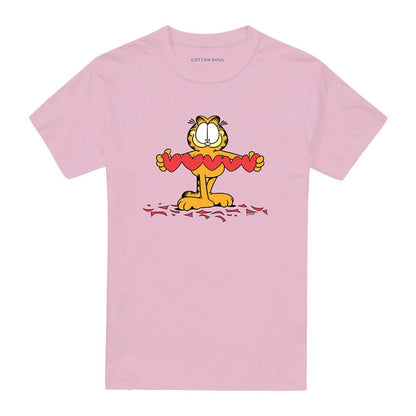 Pink - Front - Garfield Unisex Adult Sweetheart T-Shirt