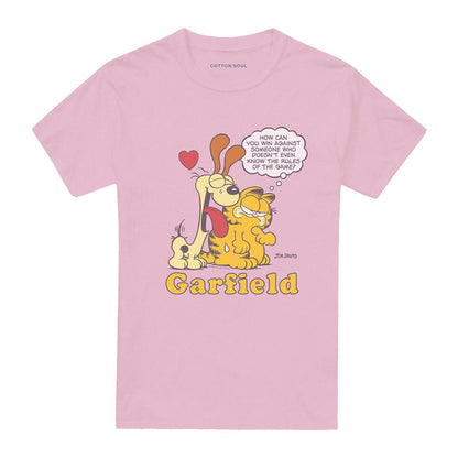 Pink - Front - Garfield Unisex Adult Can´t Win T-Shirt