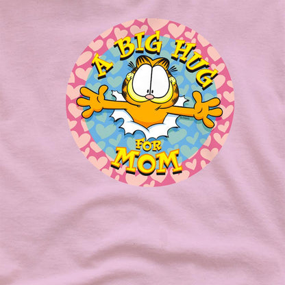 Pink - Side - Garfield Unisex Adult A Big Hug For Mom T-Shirt