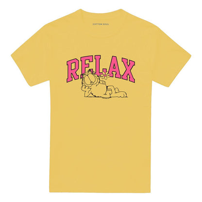 Banana Yellow - Front - Garfield Unisex Adult Relax T-Shirt