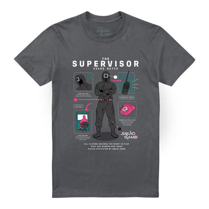 Charcoal - Lifestyle - Squid Game Unisex Adult Season Three The Supervisor T-Shirt