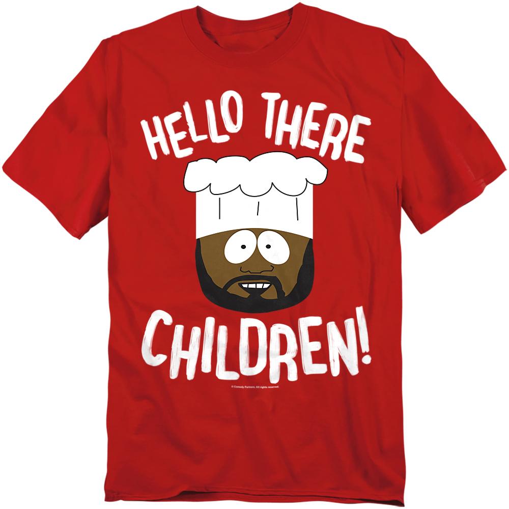 Red - Front - South Park Unisex Adult Hello There Children T-Shirt