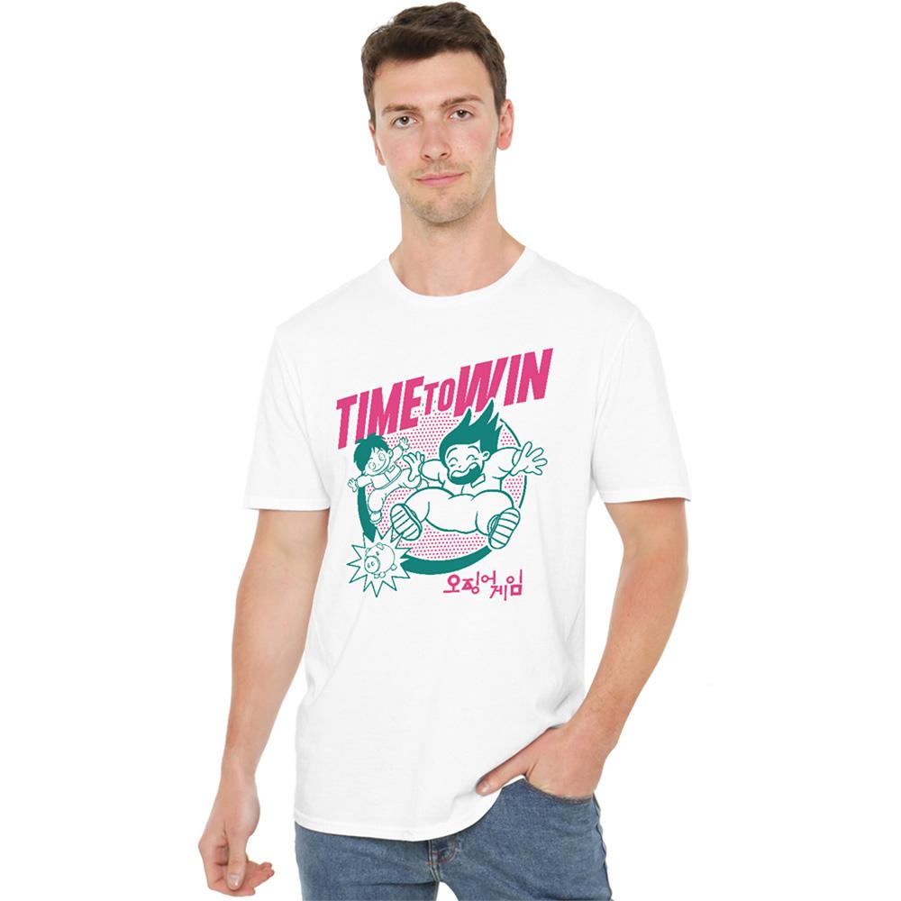 White - Front - Squid Game Unisex Adult Season Three Time To Win T-Shirt