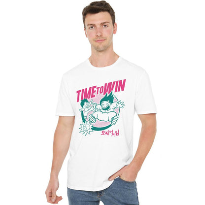 White - Front - Squid Game Unisex Adult Season Three Time To Win T-Shirt
