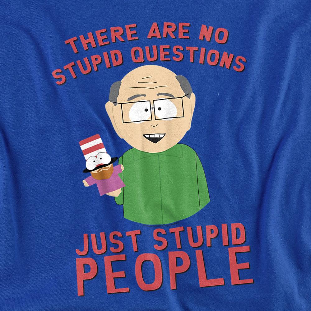 Royal Blue - Side - South Park Unisex Adult No Stupid Questions T-Shirt