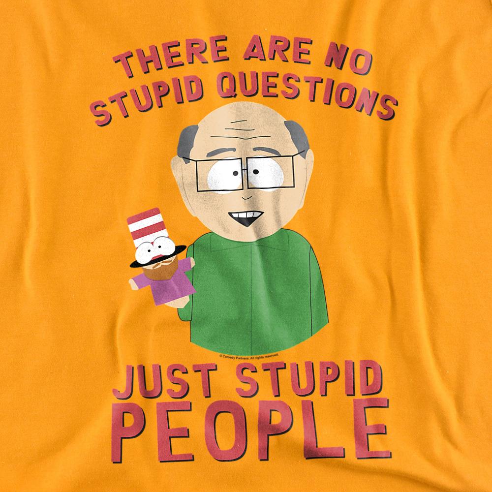Gold - Side - South Park Unisex Adult No Stupid Questions T-Shirt