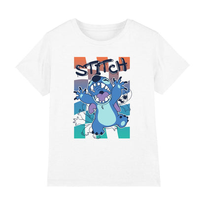 White - Lifestyle - Lilo & Stitch Boys Checkered T-Shirt