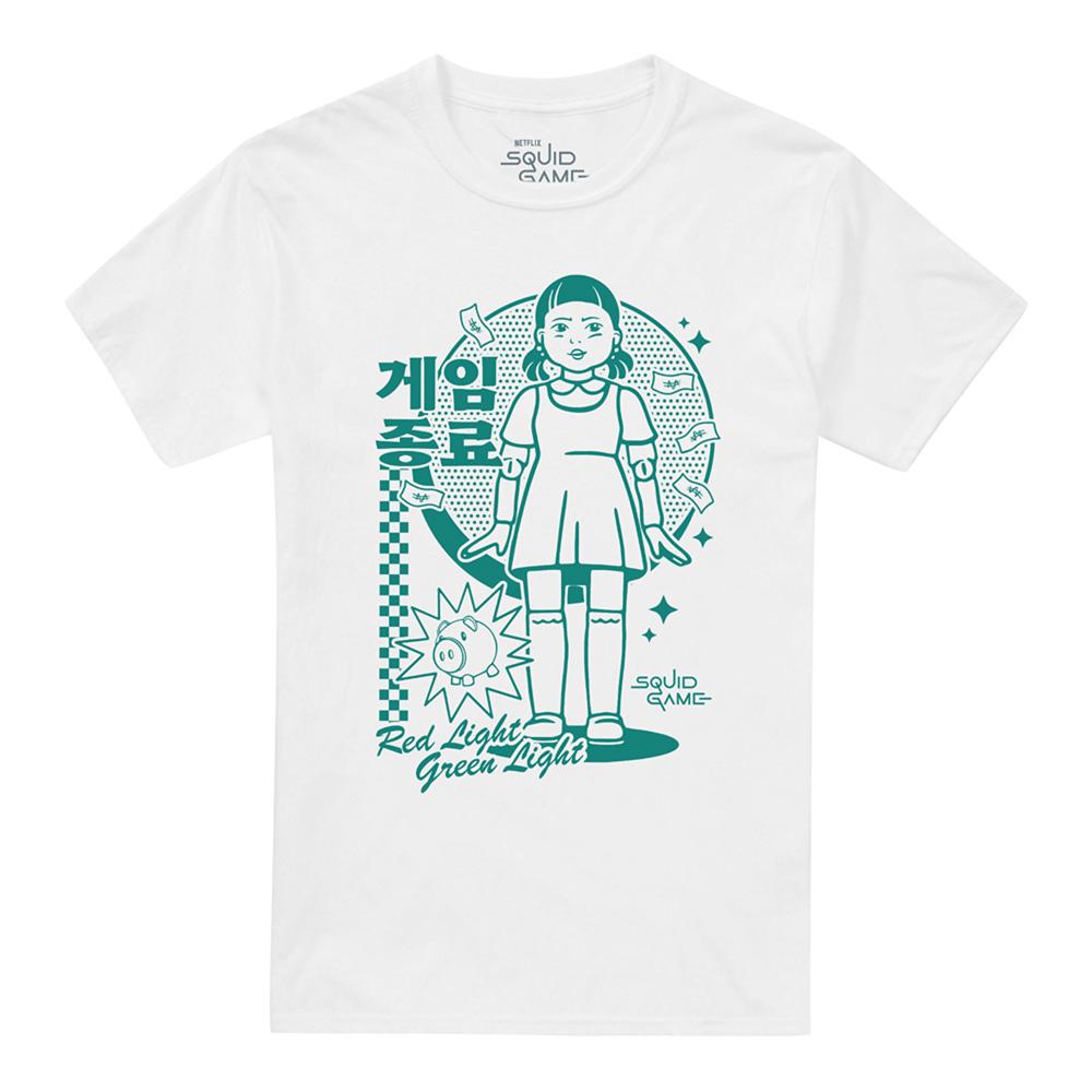 White - Lifestyle - Squid Game Unisex Adult Season Three Red Light Green Light T-Shirt