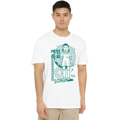 White - Front - Squid Game Unisex Adult Season Three Red Light Green Light T-Shirt