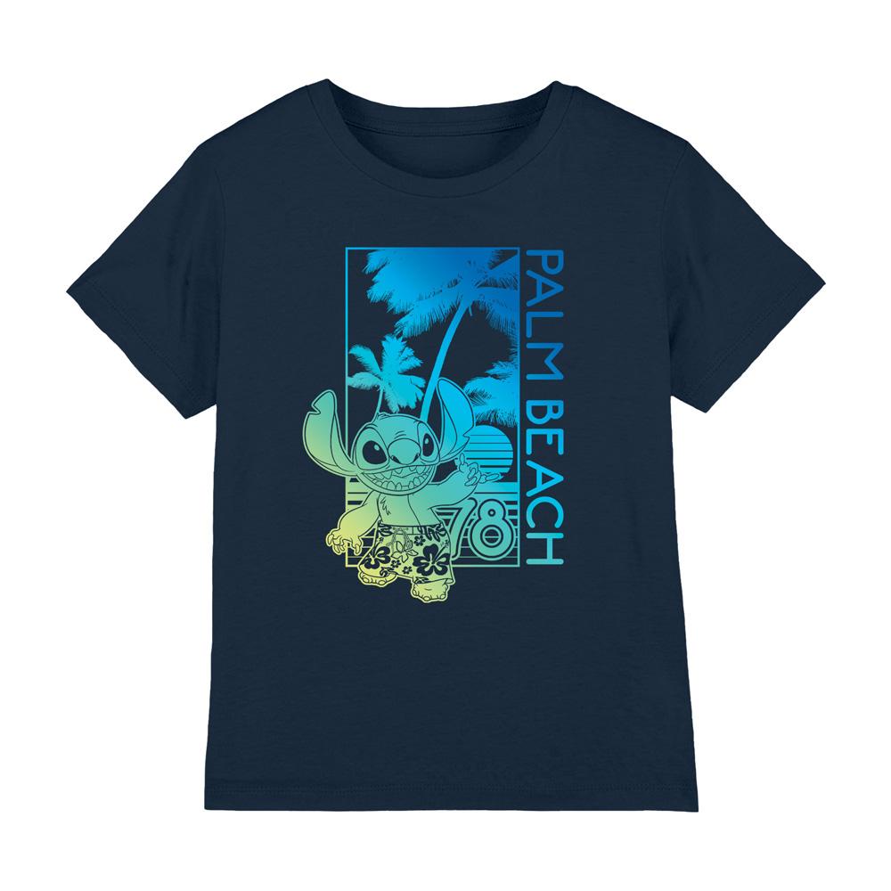 Navy - Lifestyle - Lilo & Stitch Boys Palm Beach Gradient T-Shirt