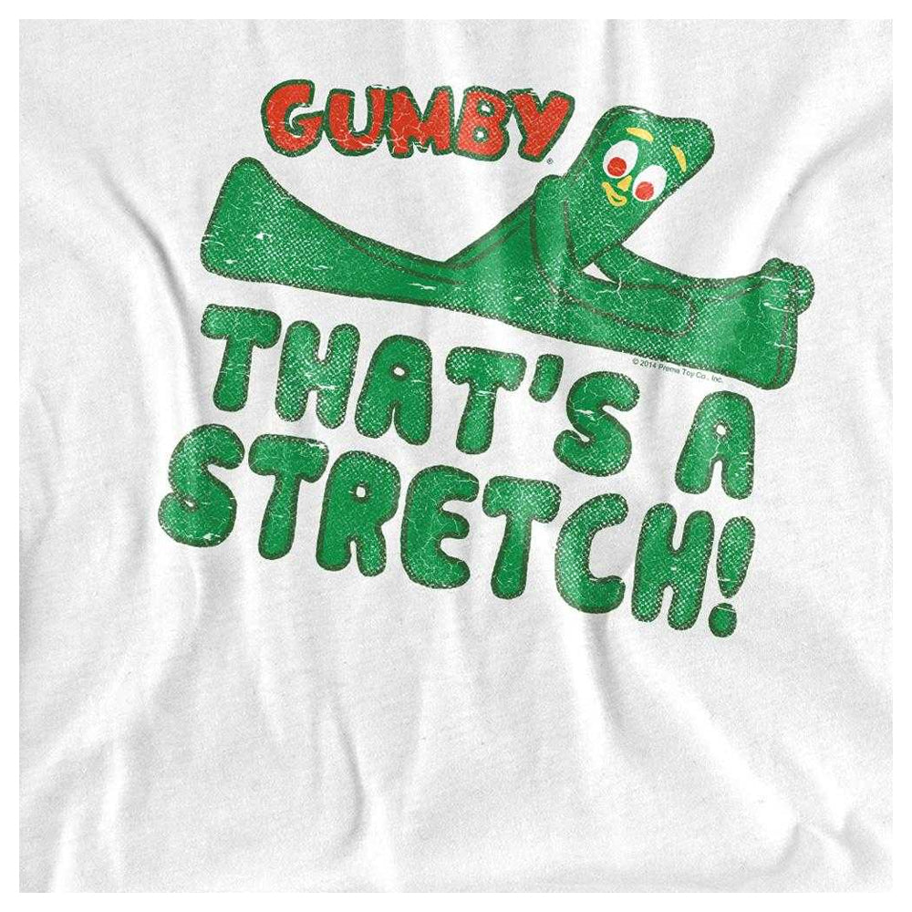 White - Side - Gumby Unisex Adult That´s A Stretch T-Shirt