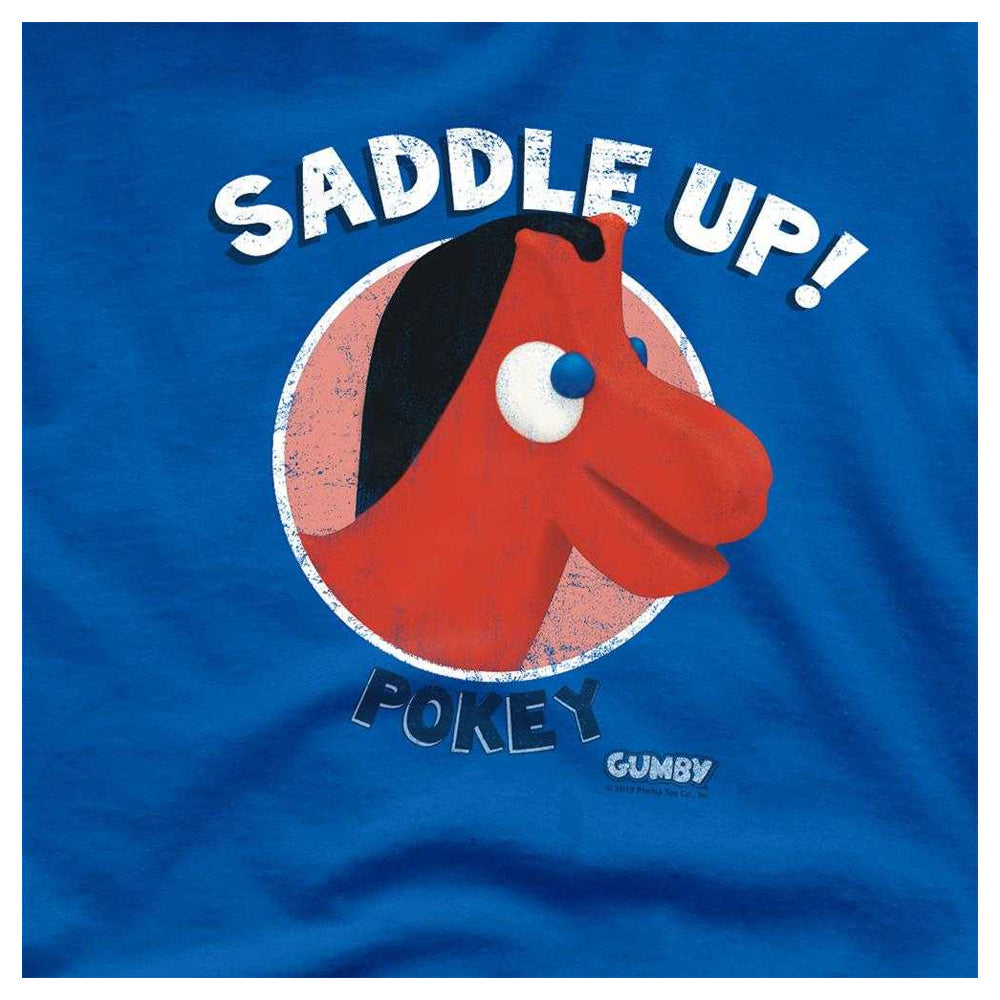 Royal Blue - Side - Gumby Unisex Adult Saddle Up T-Shirt