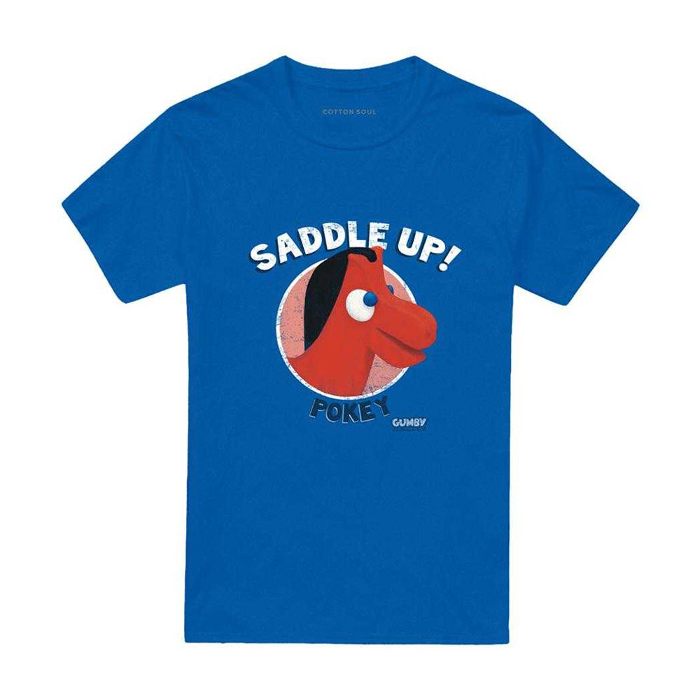 Royal Blue - Front - Gumby Unisex Adult Saddle Up T-Shirt