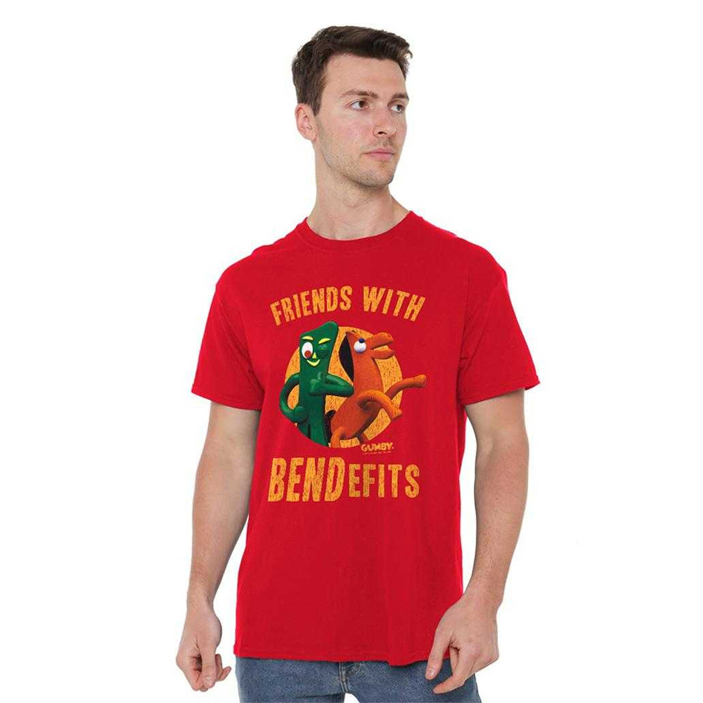 Red - Lifestyle - Gumby Unisex Adult Bendefits T-Shirt