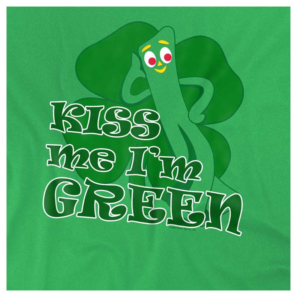 Kelly Green - Side - Gumby Unisex Adult Kiss Me I´m Green T-Shirt