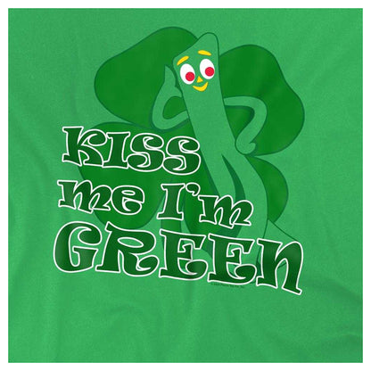 Kelly Green - Side - Gumby Unisex Adult Kiss Me I´m Green T-Shirt