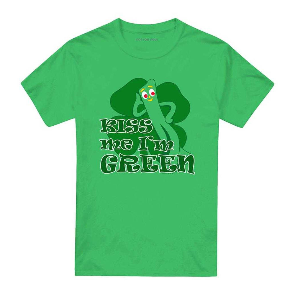 Kelly Green - Front - Gumby Unisex Adult Kiss Me I´m Green T-Shirt