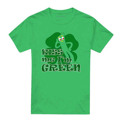 Kelly Green - Front - Gumby Unisex Adult Kiss Me I´m Green T-Shirt