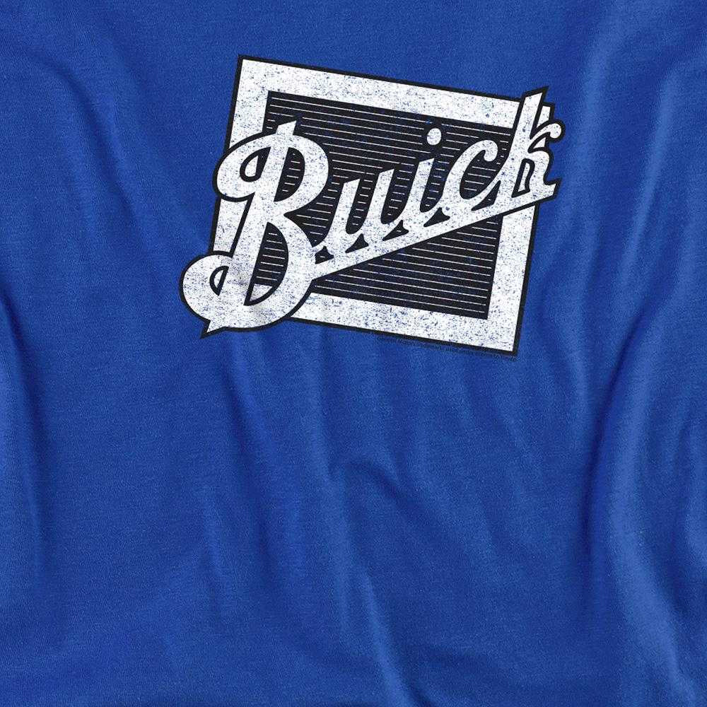 Royal Blue - Side - Buick Unisex Adult Distressed Emblem Long-Sleeved T-Shirt