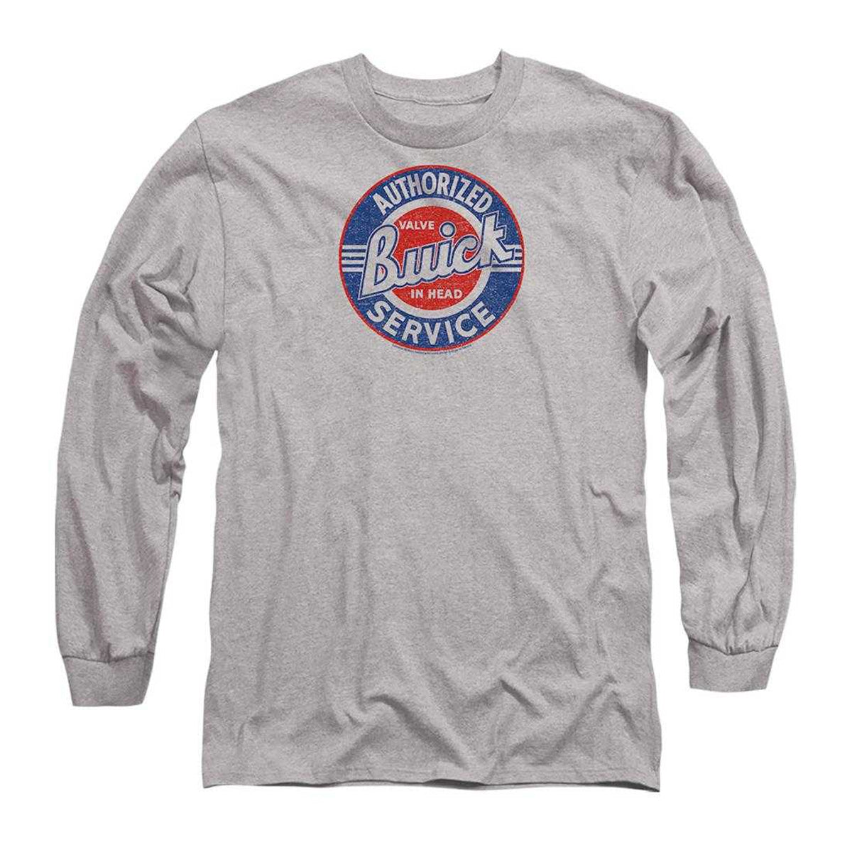 Athletic Heather - Front - Buick Unisex Adult Authorized Service Long-Sleeved T-Shirt