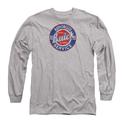 Athletic Heather - Front - Buick Unisex Adult Authorized Service Long-Sleeved T-Shirt