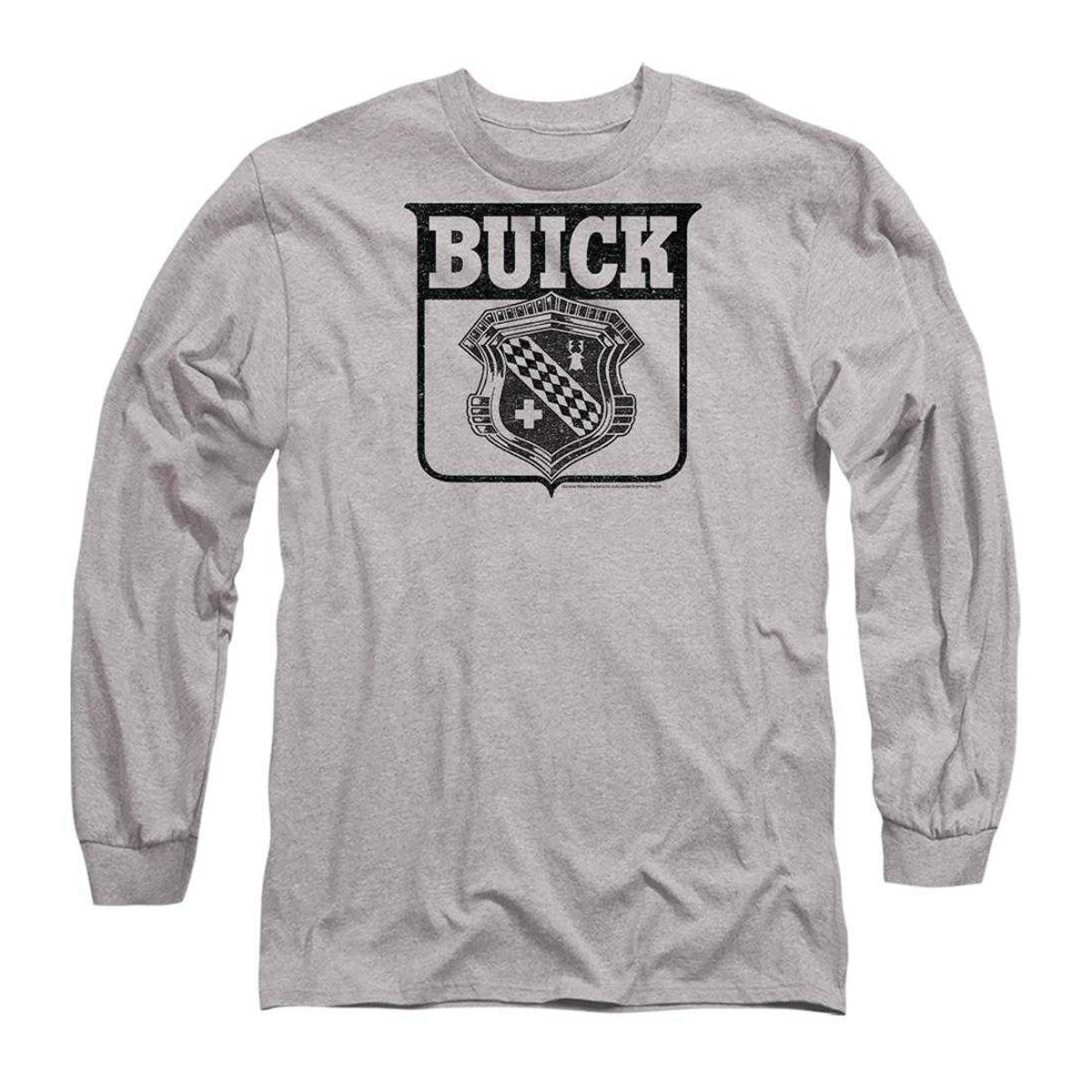 Athletic Heather - Front - Buick Unisex Adult 1946 Emblem Long-Sleeved T-Shirt